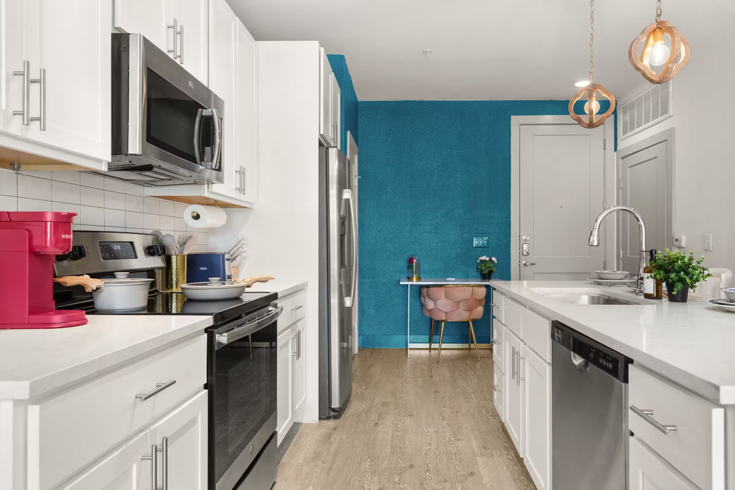 Furnished living space in a San Antonio corporate rental residence